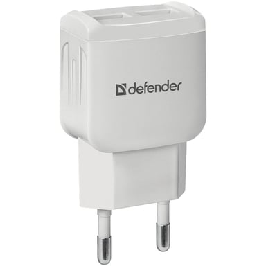 Зарядний пристрій Defender UPA-22 white, 2xUSB, 2.1A (83580) - фото 1