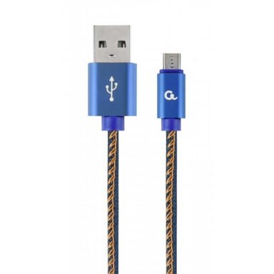 Дата кабель USB 2.0 AM to Micro 5P 1.0m Cablexpert (CC-USB2J-AMmBM-1M-BL) - фото 1