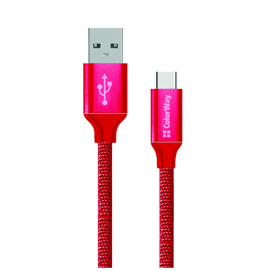 Дата кабель Кабель Colorway USB - Type-C 2.1А 1м червоний ColorWay (CW-CBUC003-RD) - фото 1 Дата кабель Кабель Colorway USB - Type-C 2.1А 1м червоний ColorWay (CW-CBUC003-RD) - фото 1