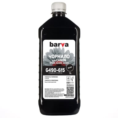 Чорнило Barva CANON GI-490 1л BLACK pigmented (G490-615) - фото 1