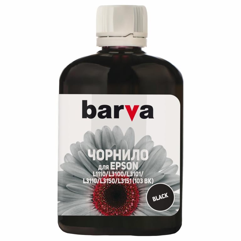 Чорнило Barva EPSON L1110/L3100 (103) 100мл BLACK (E103-690) - фото 1