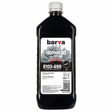 Чорнило Barva EPSON L1110/L3100 (103) 1л BLACK (E103-699) - фото 1