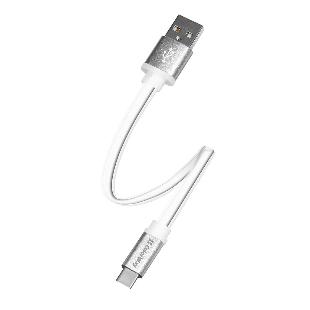 Дата кабель USB 2.0 AM to USB-C 0.25m white ColorWay (CW-CBUC001-WH) - фото 1