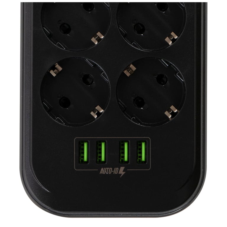 Мережевий фільтр живлення ColorWay CW-CHE64B, 6 розеток/4USB Black (CW-CHE64B) - фото 7