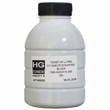 Тонер HP CLJ CP1025/1215/1525 50г BLACK HG (TSM-HGC011K-050) - фото 1