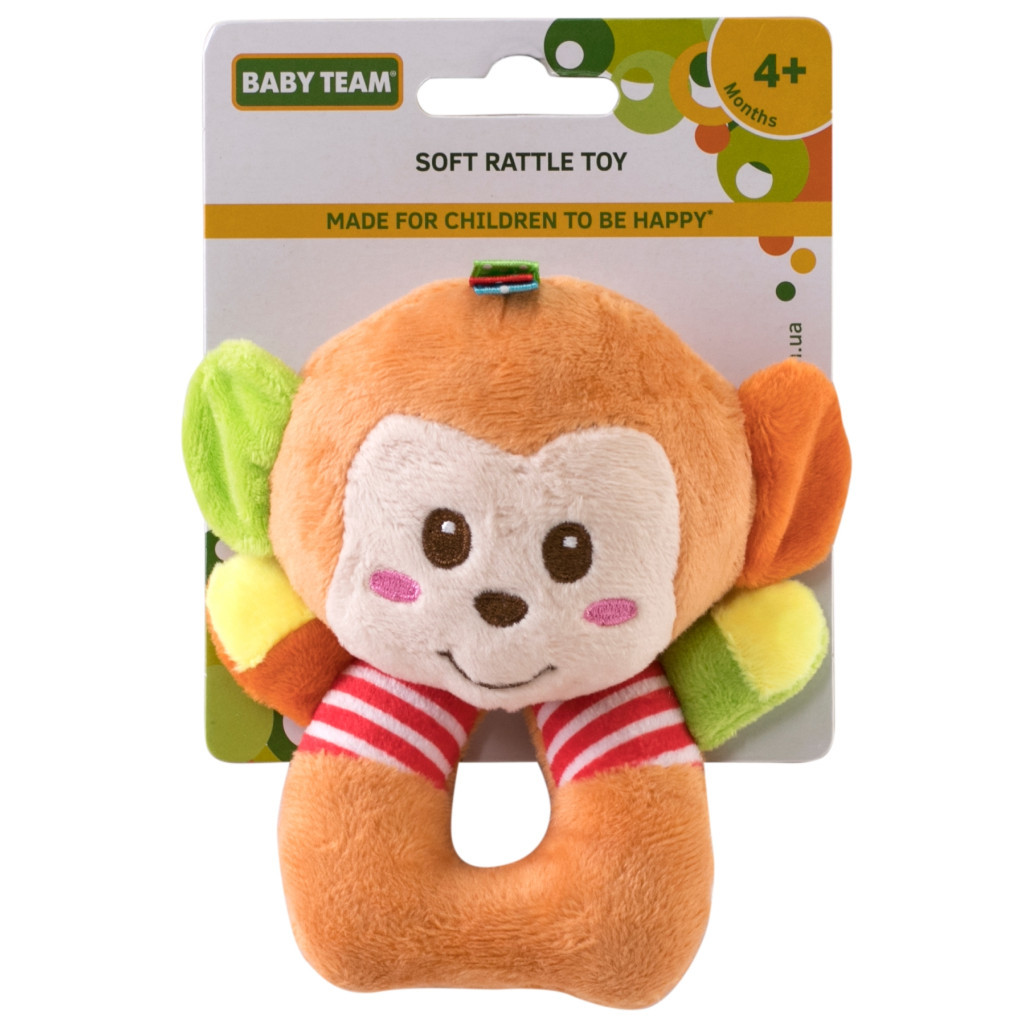 Брязкальце Baby Team м'яке Мавпочка (8501_Обезьянка) - фото 1
