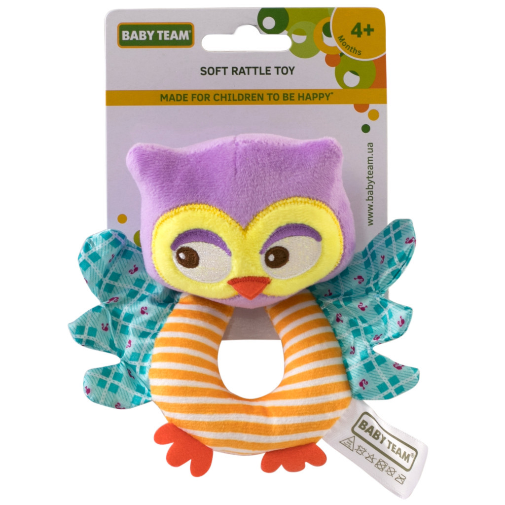 Брязкальце Baby Team м'яке Сова (8501_Сова) - фото 1