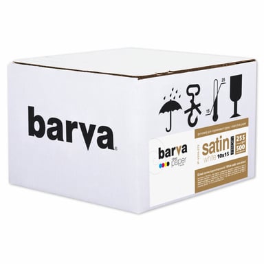 Фотопапір Barva 10x15, 255g/m2, PROFI, White satin, 500c (IP-V255-272) - фото 1
