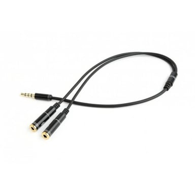 Кабель мультимедійний Jack 3.5mm M to 2 x Jack 3.5mm F (4pin) Cablexpert (CCA-417M) - фото 1