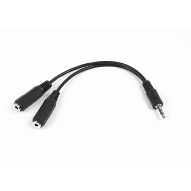 Кабель мультимедійний 3.5mm M to 2x3.5mm F 0.1m Cablexpert (CCA-415-0.1M) - фото 1