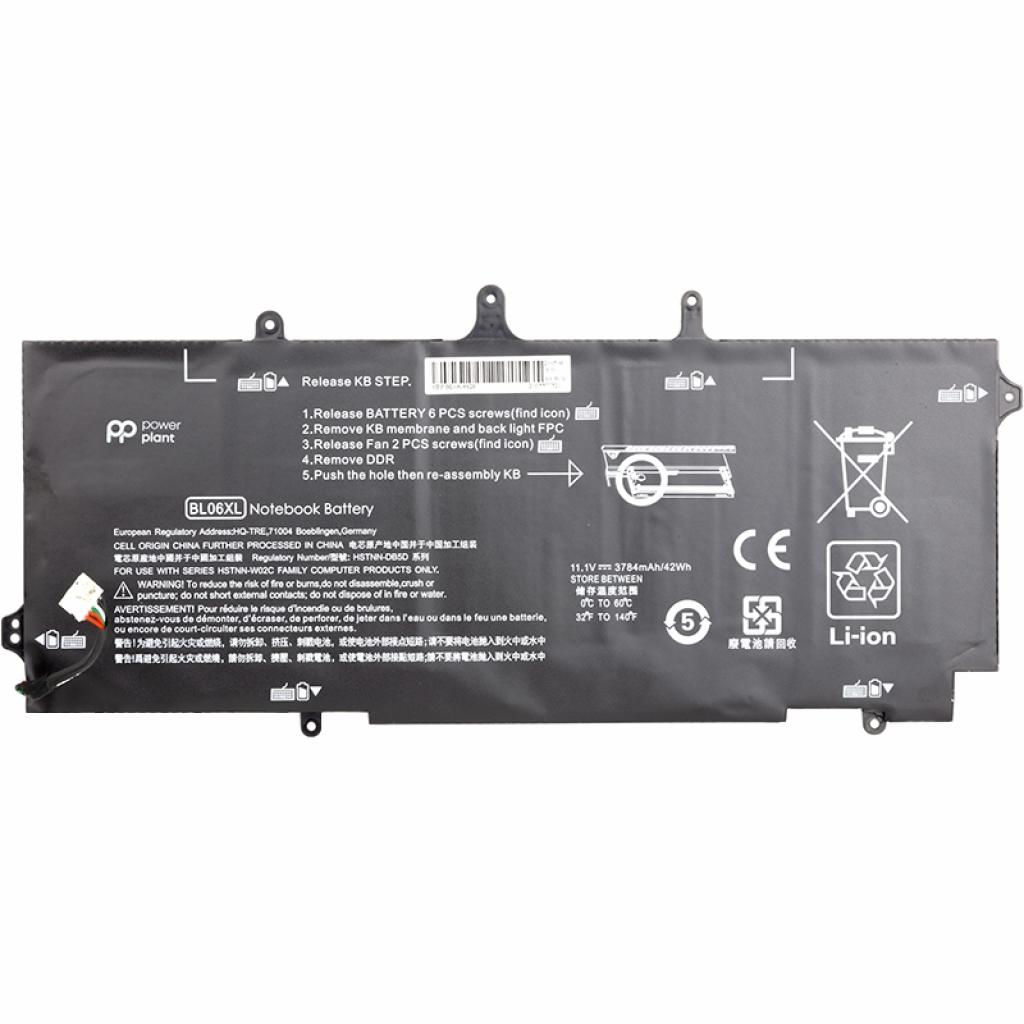 Акумулятор до ноутбука HP Elitebook Folio 1040 G1 (BL06XL) 11.1V 3784mAh PowerPlant (NB461196) - головне фото