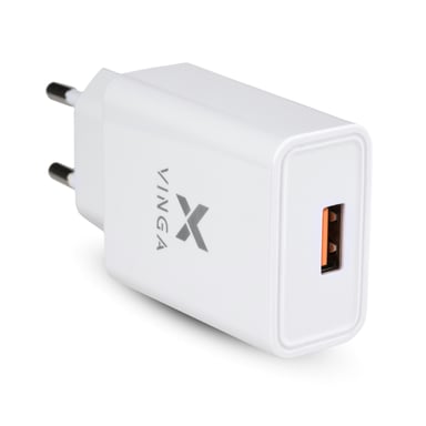 Зарядний пристрій Vinga QC3.0 Quick Wall Charger 1xUSB 18W Max (VWCQAW) - фото 1