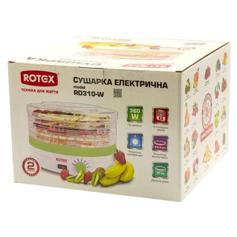 Сушка для овочів та фруктів Rotex RD310-W - фото 3