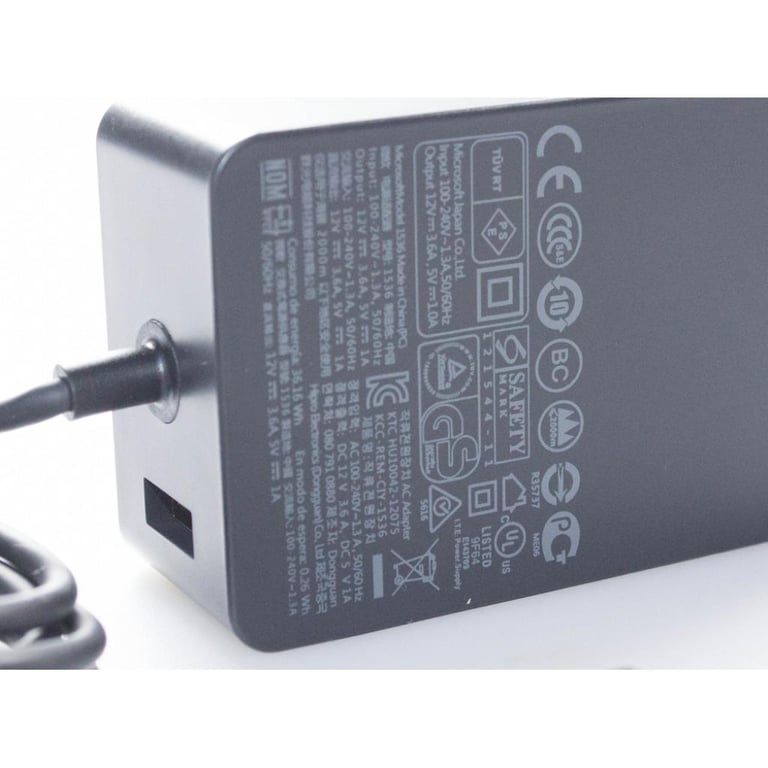 Блок живлення до планшета Microsoft 43W 12В, 3.6А, разъем 5-pin special + USB (model 1536 / A40218) - фото 4
