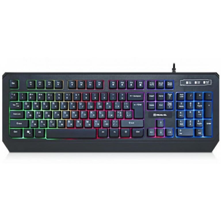 Клавіатура REAL-EL 7001 Comfort Backlit Black - фото 1