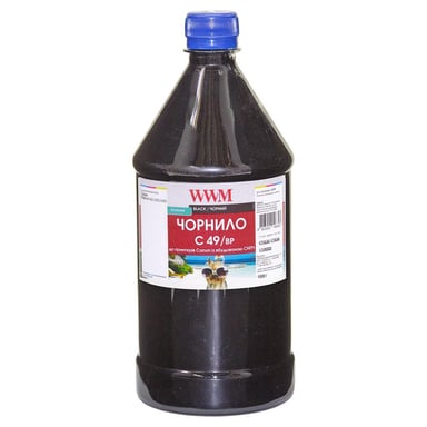 Чорнило WWM Canon GI-490 1000г Black pigm (C49/BP-4) - фото 1