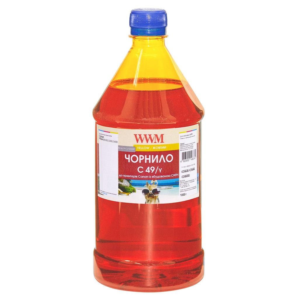 Чорнило WWM Canon GI-490 1000г Yellow (C49/Y-4) - фото 1