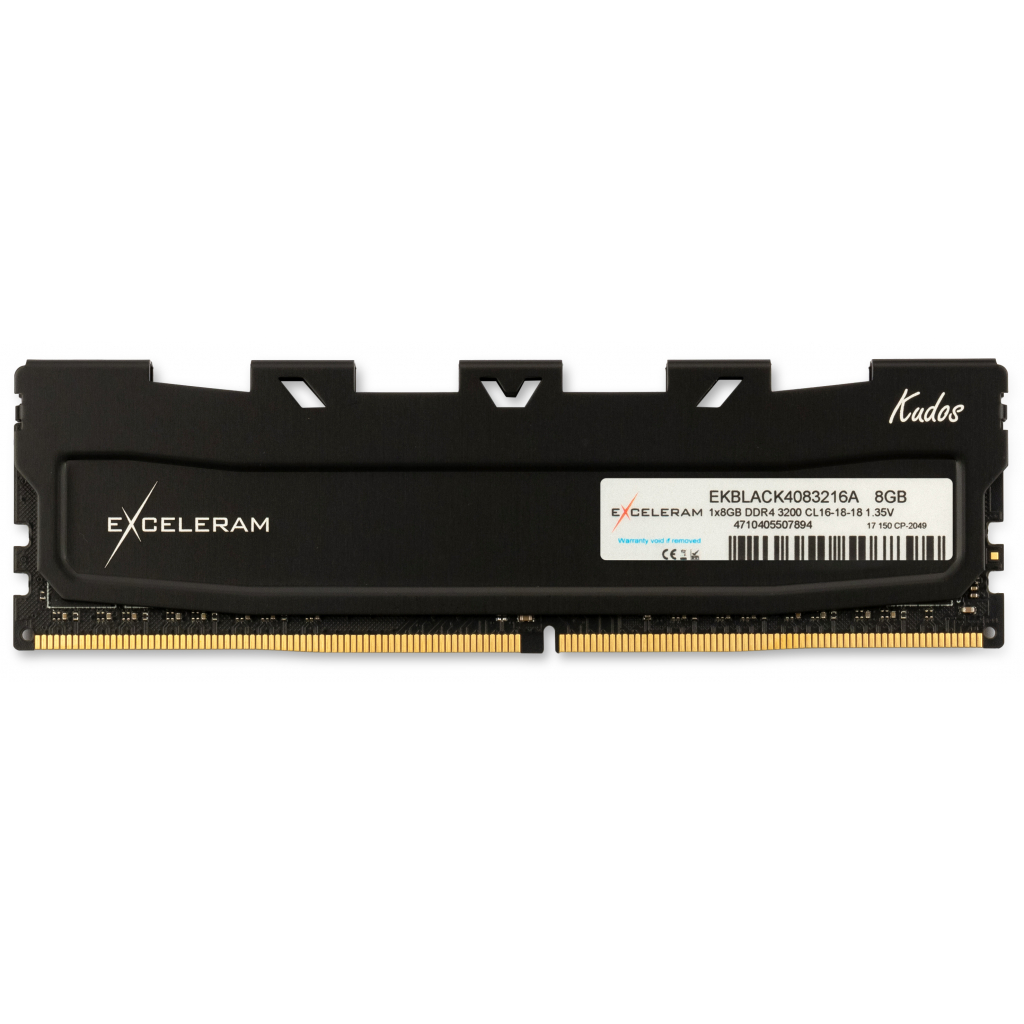 Модуль пам%27яті для комп%27ютера DDR4 8GB 3200 MHz Kudos Black eXceleram (EKBLACK4083216A) - головне фото