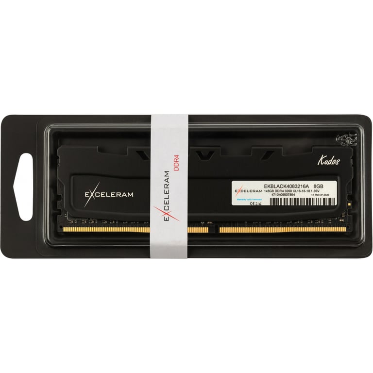 Модуль пам'яті для комп'ютера DDR4 8GB 3200 MHz Kudos Black eXceleram (EKBLACK4083216A) - фото 3