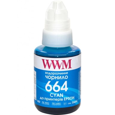Чорнило WWM Epson L110/L210/L300 140г Cyan (E664C) - фото 1
