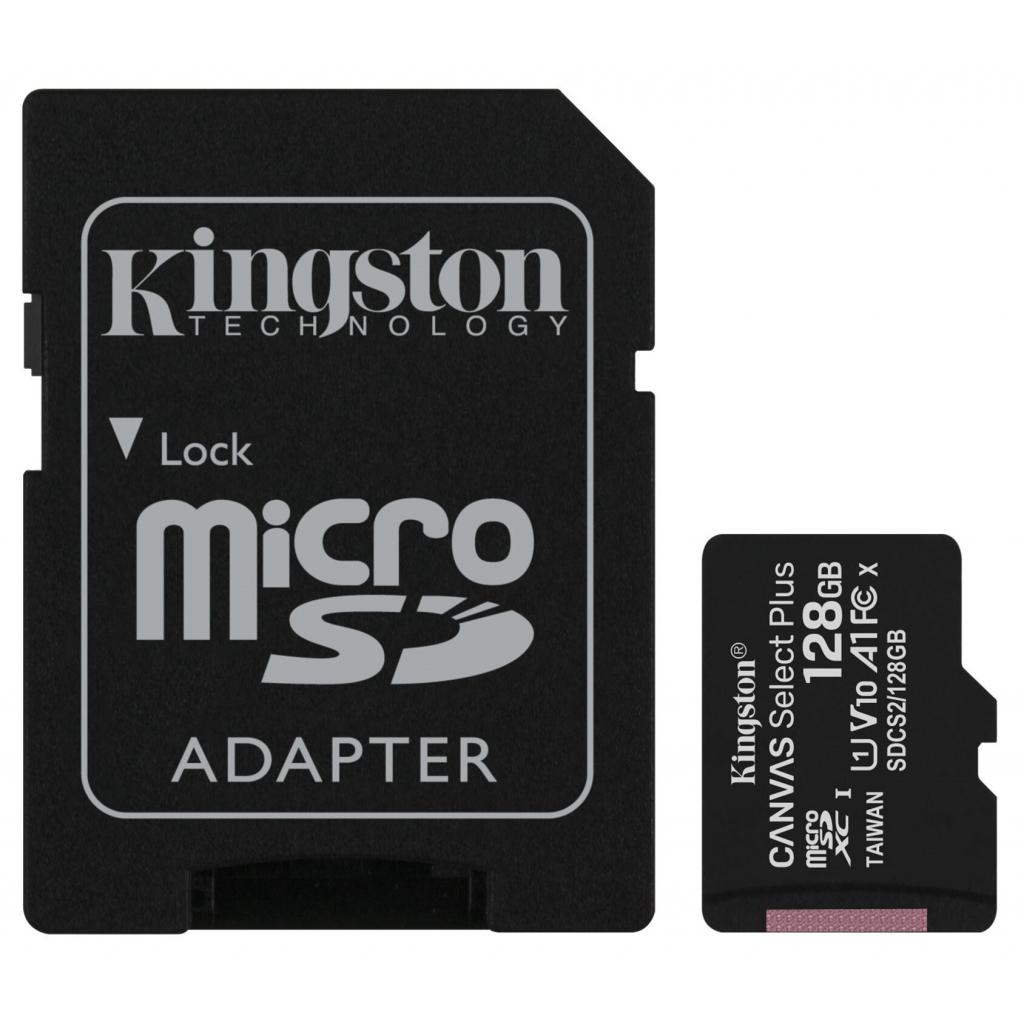 Карта пам'яті Kingston 128GB micSDXC class 10 A1 Canvas Select Plus (SDCS2/128GB) - фото 1 Карта пам'яті Kingston 128GB micSDXC class 10 A1 Canvas Select Plus (SDCS2/128GB) - фото 1