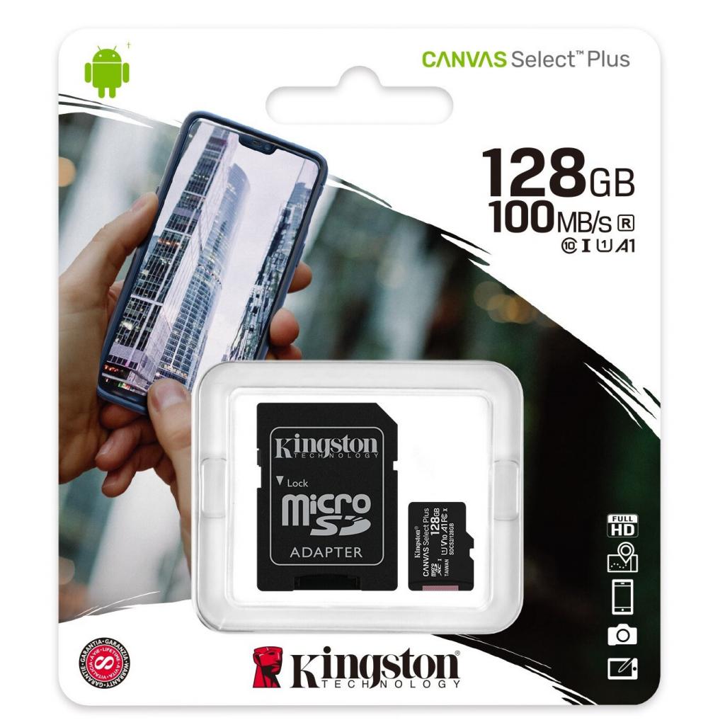 Карта пам'яті Kingston 128GB micSDXC class 10 A1 Canvas Select Plus (SDCS2/128GB) - фото 3 Карта пам'яті Kingston 128GB micSDXC class 10 A1 Canvas Select Plus (SDCS2/128GB) - фото 3