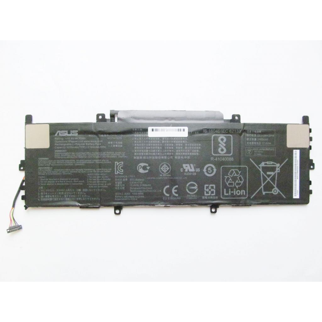 Акумулятор до ноутбука ASUS UX331 C41N1715, 3255mAh (50Wh), 4cell, 15.4V, Li-Pol (A47424) - фото 1