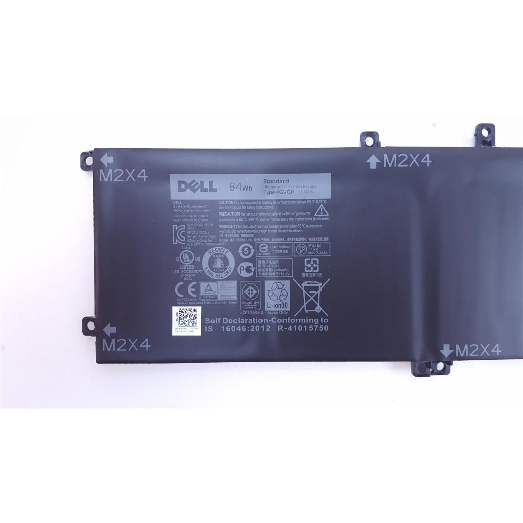 Акумулятор до ноутбука Dell XPS 15-9550 (long) 4GVGH, 84Wh (7260mAh), 6cell, 11.4V, Li-i (A47245) - фото 2 Акумулятор до ноутбука Dell XPS 15-9550 (long) 4GVGH, 84Wh (7260mAh), 6cell, 11.4V, Li-i (A47245) - фото 2