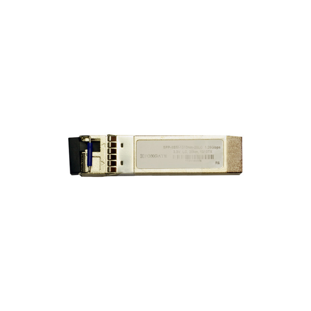 Модуль SFP FoxGate WDM, 1.0 G, 20 км, SC SM, TX1310 нм, DDM (SFPd-1SM-1310nm-20SC) Модуль SFP FoxGate WDM, 1.0 G, 20 км, SC SM, TX1310 нм, DDM (SFPd-1SM-1310nm-20SC)