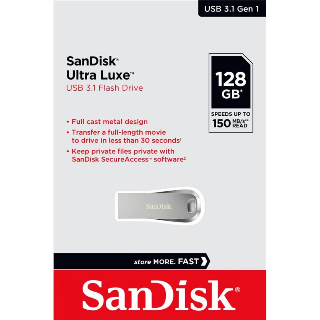 USB флеш накопичувач SanDisk 128GB Ultra Luxe USB 3.1 (SDCZ74-128G-G46) - фото 5 USB флеш накопичувач SanDisk 128GB Ultra Luxe USB 3.1 (SDCZ74-128G-G46) - фото 5