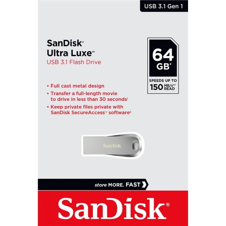 USB флеш накопичувач SanDisk 64GB Ultra Luxe USB 3.1 (SDCZ74-064G-G46) - фото 5