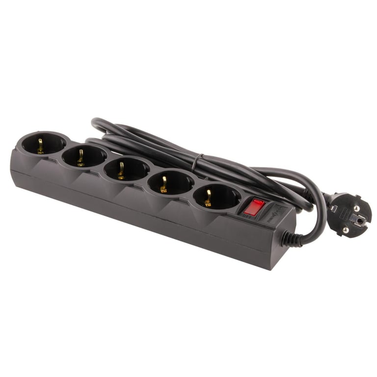 Мережевий фільтр живлення LogicPower LP-X5 PREMIUM, 3m black (9584) - фото 4