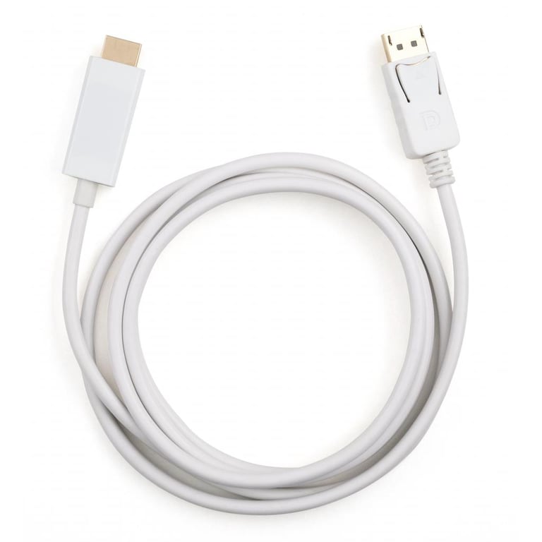 Кабель мультимедійний DisplayPort M to HDMI M 1.8m Vinga (VCPDPHDMI1.8WH) - фото 2