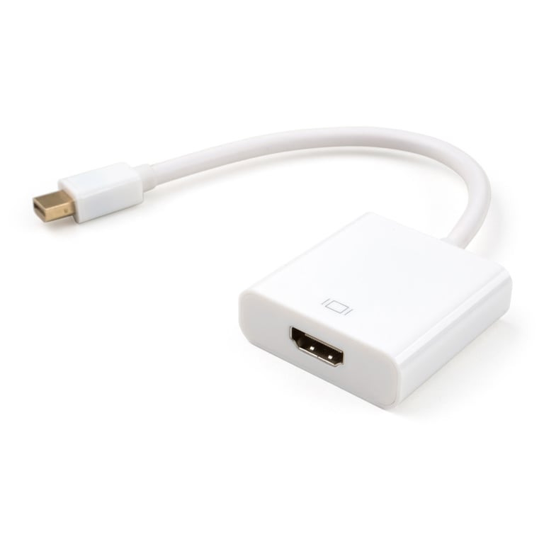 Перехідник Mini Display port M to HDMI F white Vinga (VCPMDPHDMIWH) - фото 1