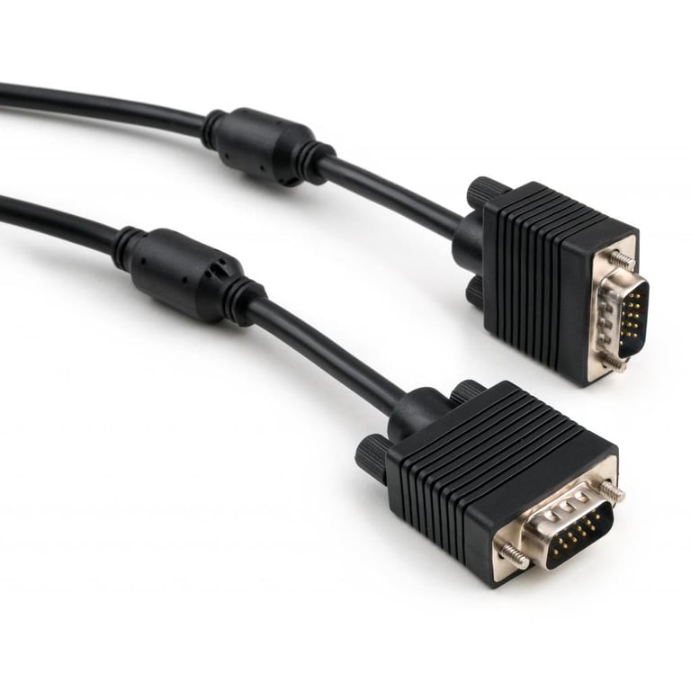 Кабель мультимедійний VGA 3.0m ferrits Vinga (VCPVGAF3BK) - фото 1