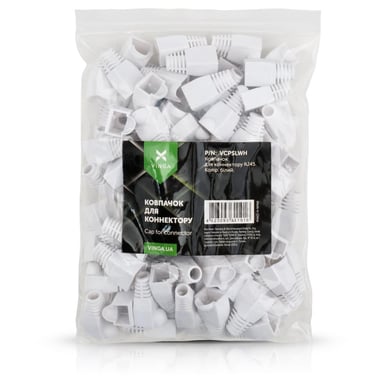 Ковпачок конектора Vinga RJ45 white (VCPSLWH) - фото 1