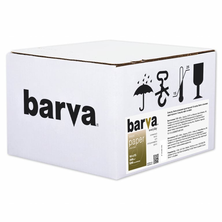 Фотопапір Barva 10×15, 260g/m2, Everyday, Satin, 500с (IP-VE260-306)
