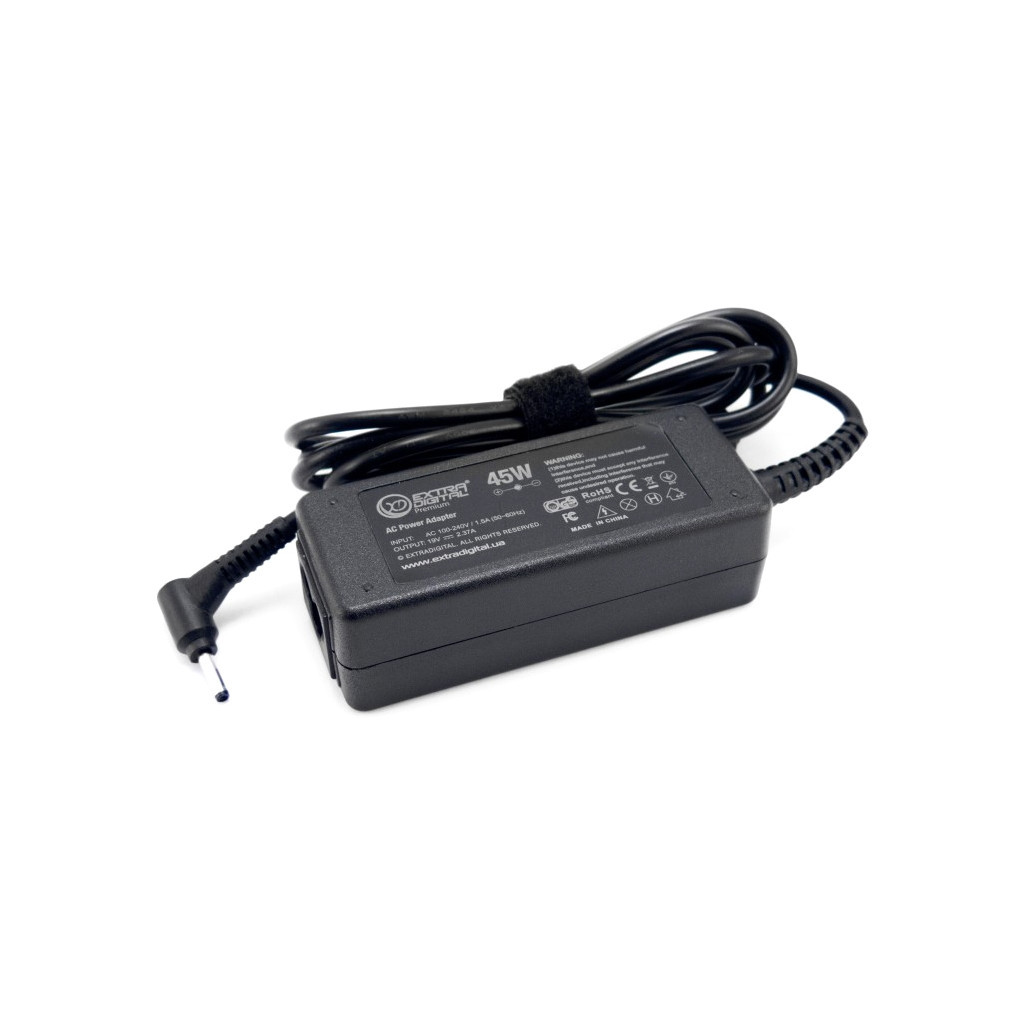Блок живлення до ноутбуку Extradigital Asus 19V, 2.37A, 45W (3.0x1.1) (PST3880) - фото 2 Блок живлення до ноутбуку Extradigital Asus 19V, 2.37A, 45W (3.0x1.1) (PST3880) - фото 2