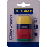 Точилка Buromax RUBBER TOUCH /large, container, eraser (BM.4771-1) - фото 2