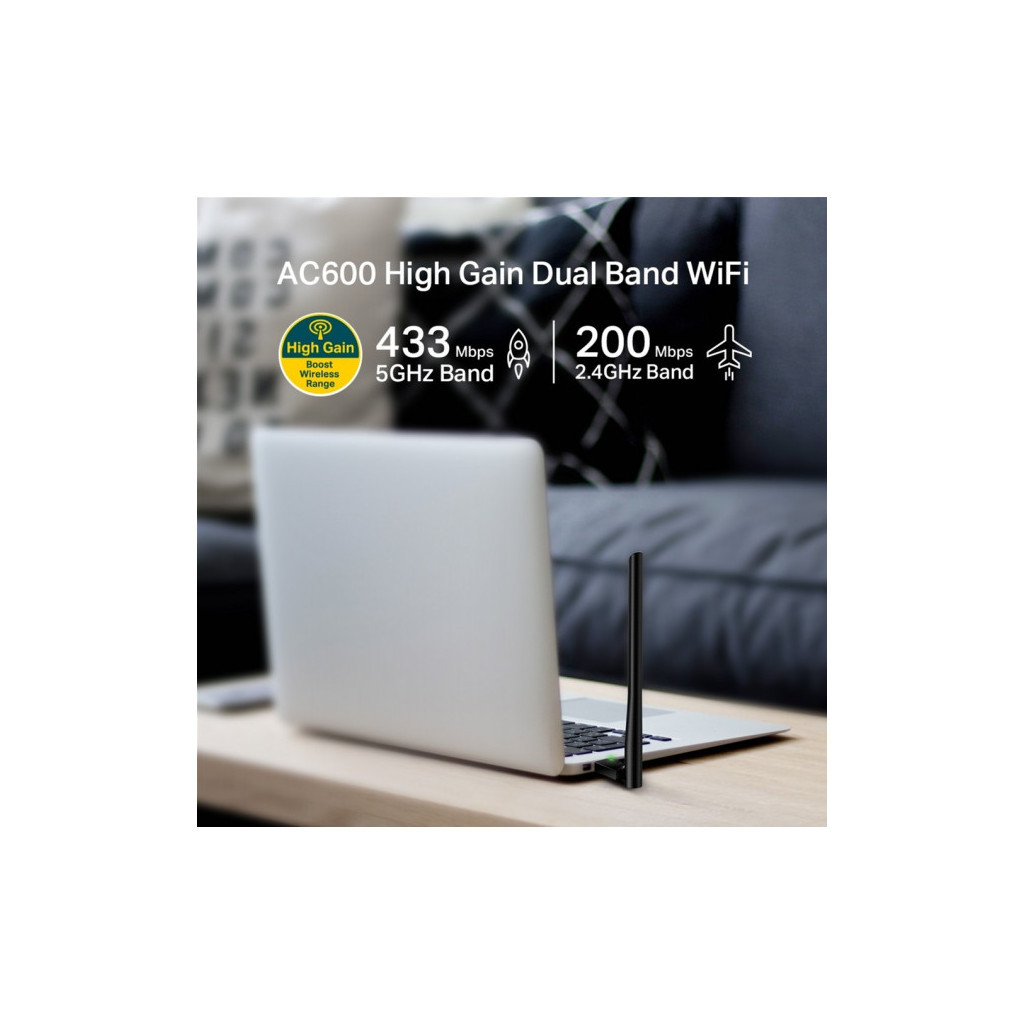 Мережева карта Wi-Fi TP-Link ARCHER-T2U-PLUS - фото 4 Мережева карта Wi-Fi TP-Link ARCHER-T2U-PLUS - фото 4