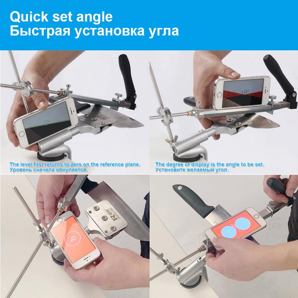 Точило Ruixin Touch Pro Steel V 2.0 + камені 4шт (30084) - фото 9 Точило Ruixin Touch Pro Steel V 2.0 + камені 4шт (30084) - фото 9