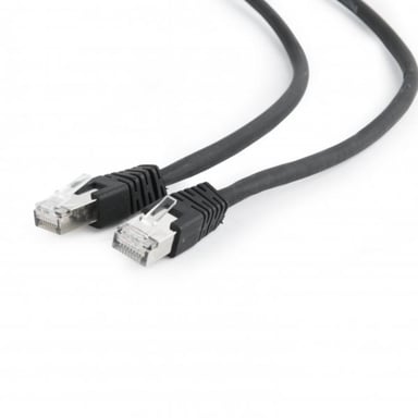 Патч-корд 1м FTP cat 6 Cablexpert (PP6-1M/BK) - фото 1