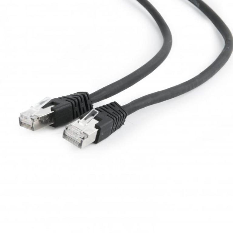 Патч-корд 1м FTP cat 6 Cablexpert (PP6-1M/BK) - фото 1