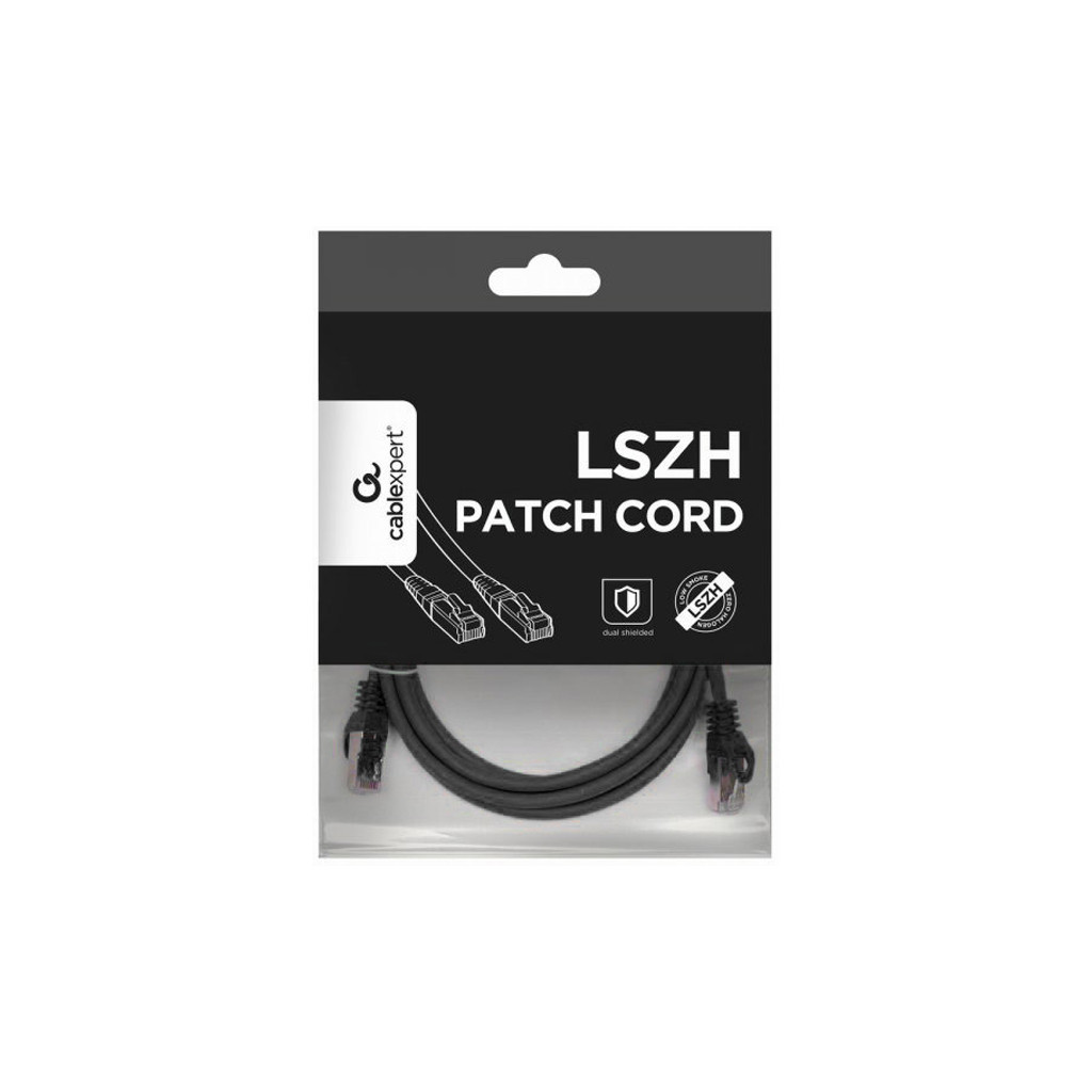 Патч-корд 2м S/FTP Cat 6A CU LSZH black Cablexpert (PP6A-LSZHCU-BK-2M) - фото 4 Патч-корд 2м S/FTP Cat 6A CU LSZH black Cablexpert (PP6A-LSZHCU-BK-2M) - фото 4