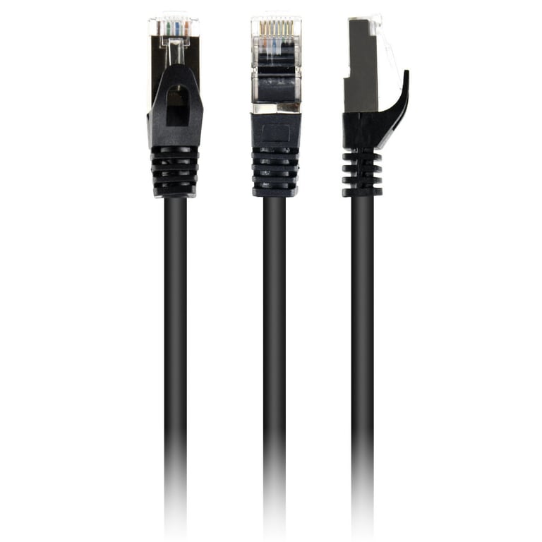 Патч-корд 3м S/FTP Cat 6A CU LSZH black Cablexpert (PP6A-LSZHCU-BK-3M) - фото 1