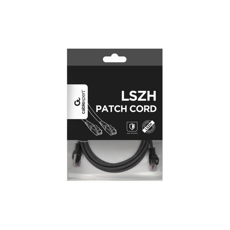 Патч-корд 3м S/FTP Cat 6A CU LSZH black Cablexpert (PP6A-LSZHCU-BK-3M) - фото 4