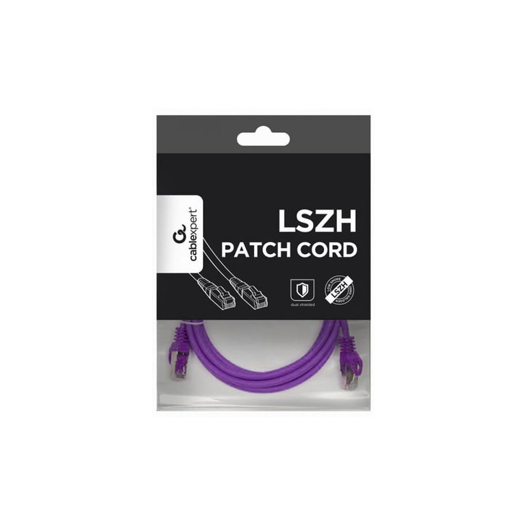Патч-корд 5м S/FTP Cat 6A CU LSZH violet Cablexpert (PP6A-LSZHCU-V-5M) - фото 4