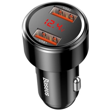 Зарядний пристрій Baseus Magic Series Dual QC 2x3.0, display, black (CCMLC20A-01) - фото 1