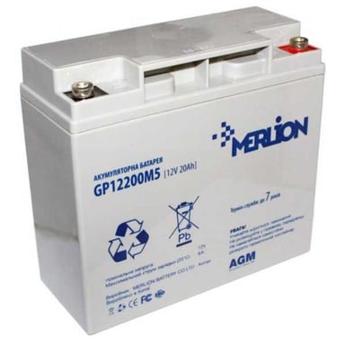 Батарея до ДБЖ Merlion 12V-20Ah PREMIUM (GP12200M5PREMIUM) - фото 1