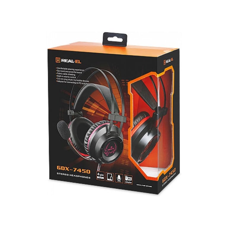Навушники REAL-EL GDX-7450 Black - фото 4